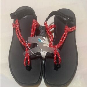 The North Face Red and Black Sandals Size 6,8,9,11.
